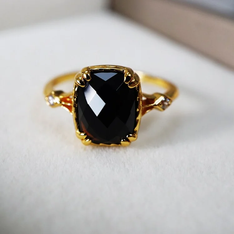 Vintage Rings Jewelry Women 925 Sterling Silver 18k Gold