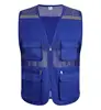 Royal blue-reflective strip multi-pocket