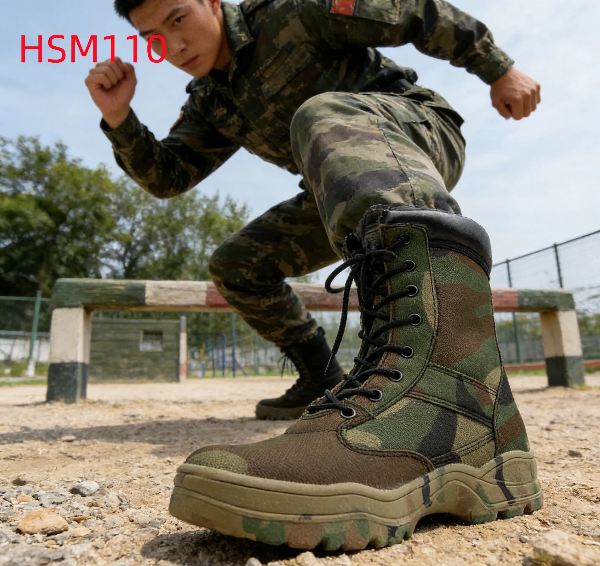 HY,Rock-bottom Price Durable Green Jungle Boots for Forest Woodland Strong Grip Rubber Outsole Easy Hidden Hunting Boots HSM110