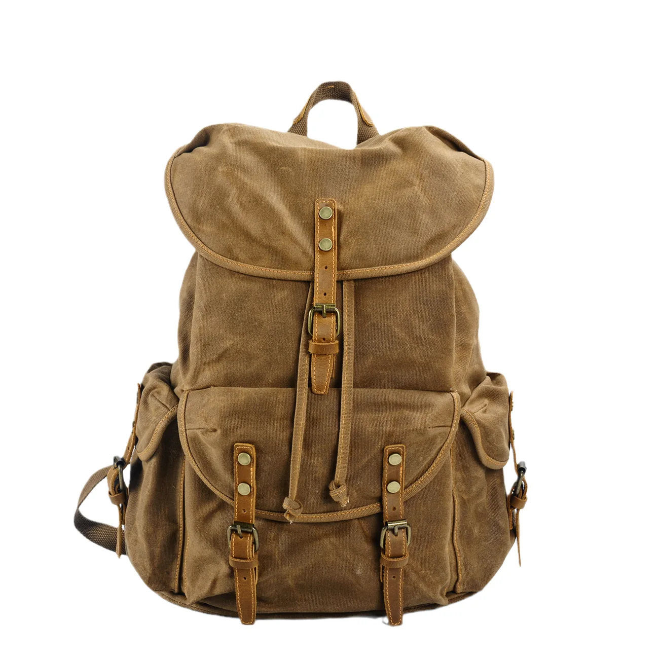 Vintage Canvas Backpack Outdoor Travel Backpack Large Capacity Leisure Mountaineering Bag