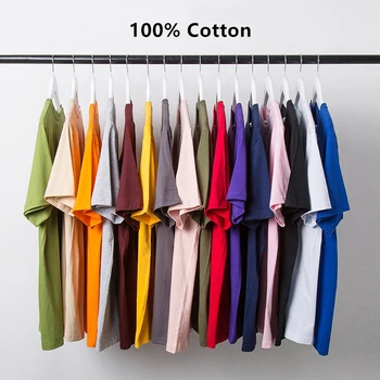 embroider t-shirt custom crewneck tee shirts with logo customize t-shirt for men 100% cotton camiseta oversize blank t shirts