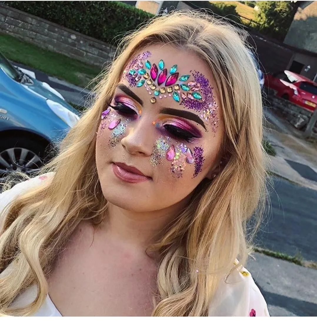 Оптовая продажа украшения для лица со стразами Русалка драгоценный камень татуировка Хрустальный макияж украшение глаз алмазная Хрустальная