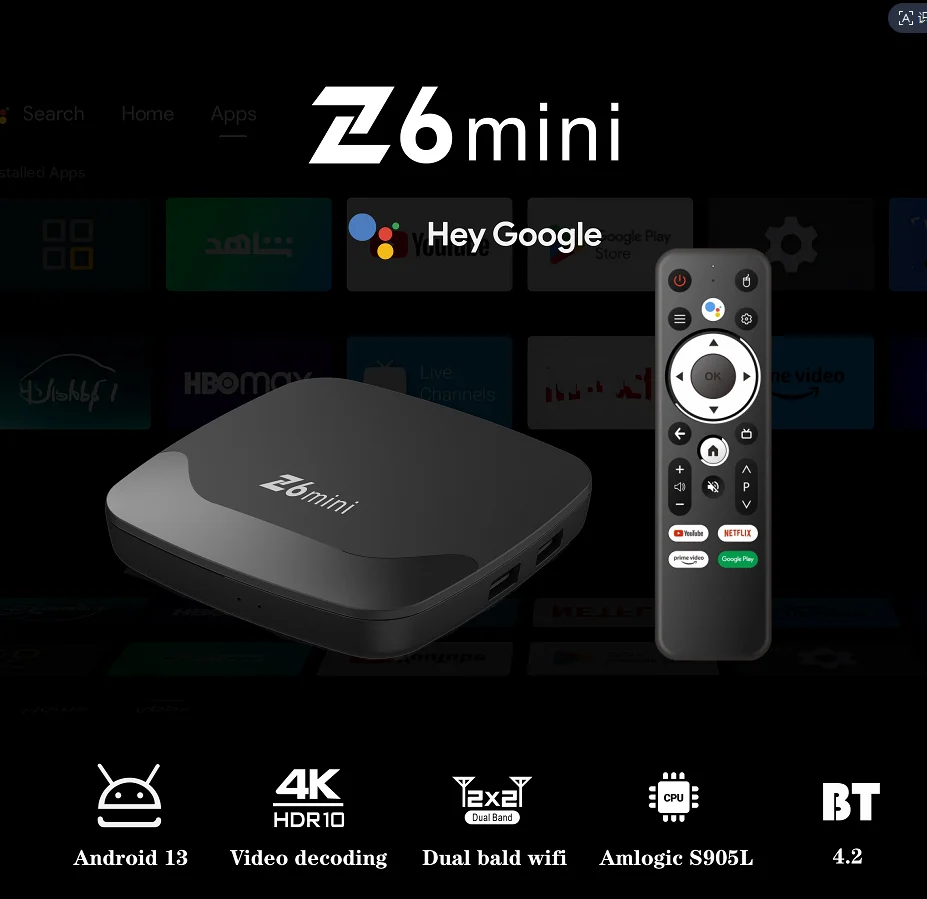 Customize Gift Box OTT Tv Box Z6mini Android 13 Smart Tvbox Dual-band ...
