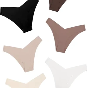 JENGS Women's Ice Silk Seamless Underwear Low Waist Sexy Briefs Pure Cotton Crotch Hipster Invisible Young Girl Design Logo