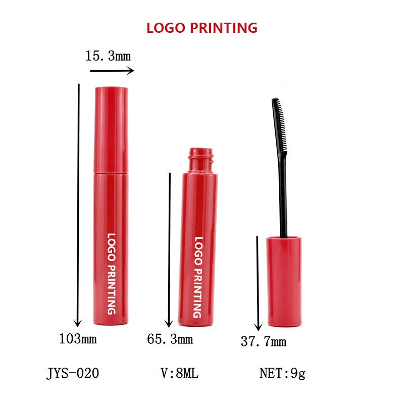 Mascara Tube Packaging Black Plastic 10ml Mascara Tube With Eyelash