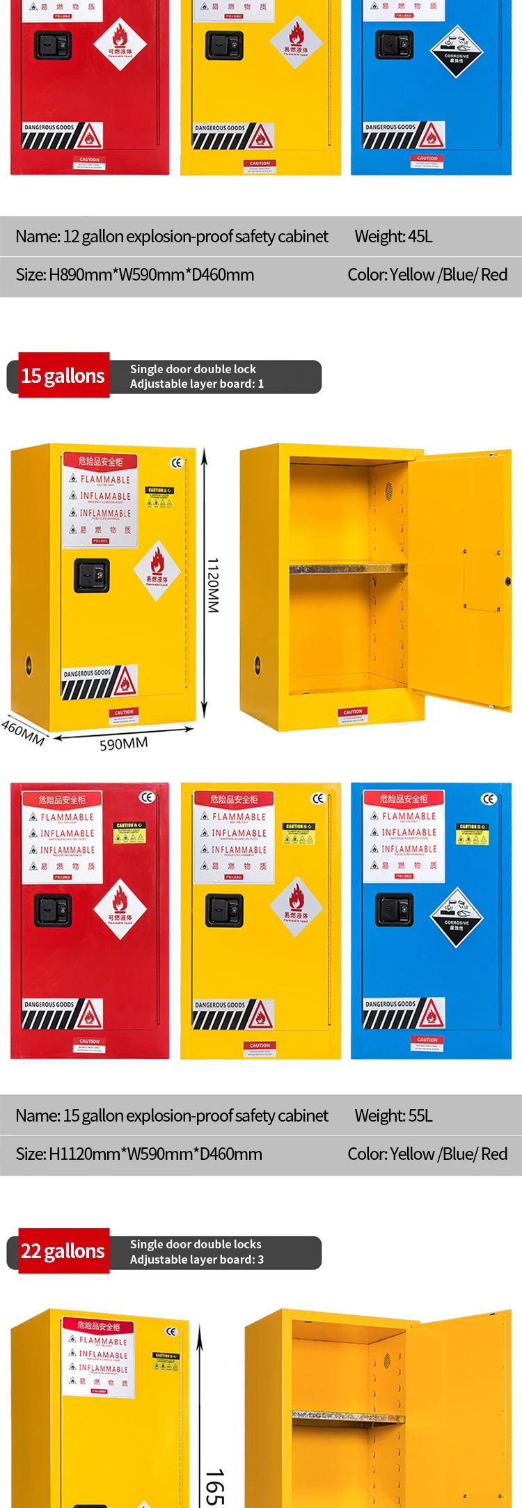 Fireproof Flammable Acid Storage Cabinet For Chemical Chemistry Corrosive Liquid Storage Cabinet .