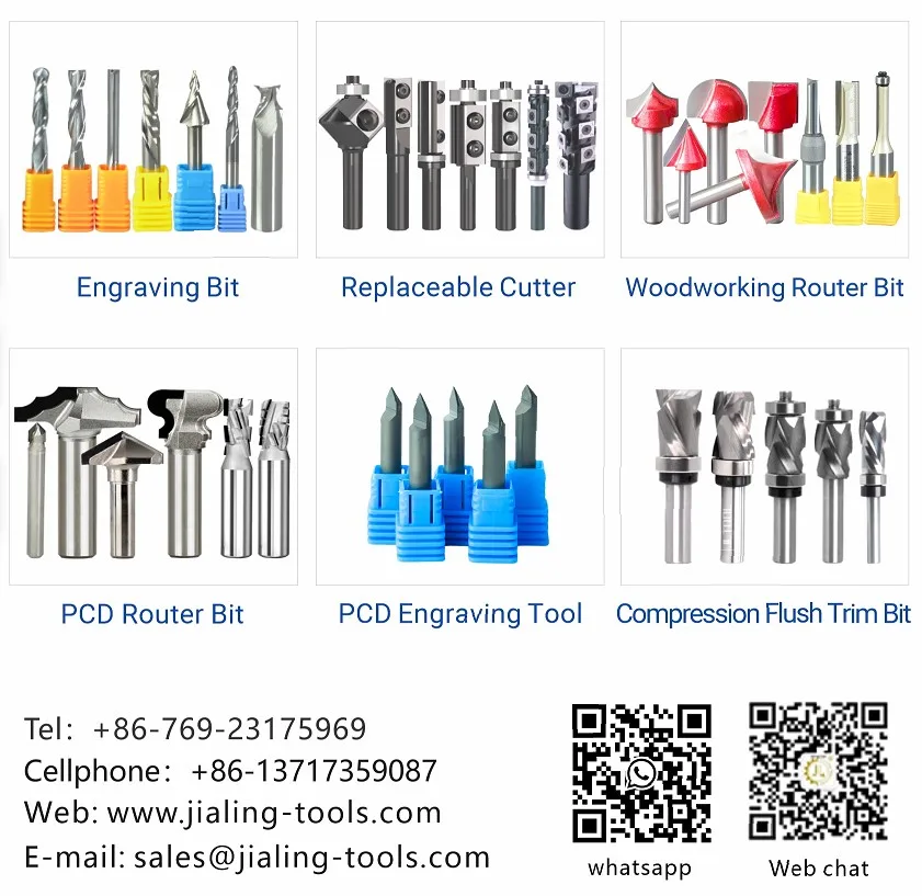 Factory Z=1+1 Z=2+2 Z=3+3 Pcd Diamond Spiral Up And Down Router Bit For