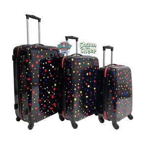 2022 Artwork Customized Rolling Luggage Suitcase Spinner Hardshell Abs Kids Luggage Set 3 Piece