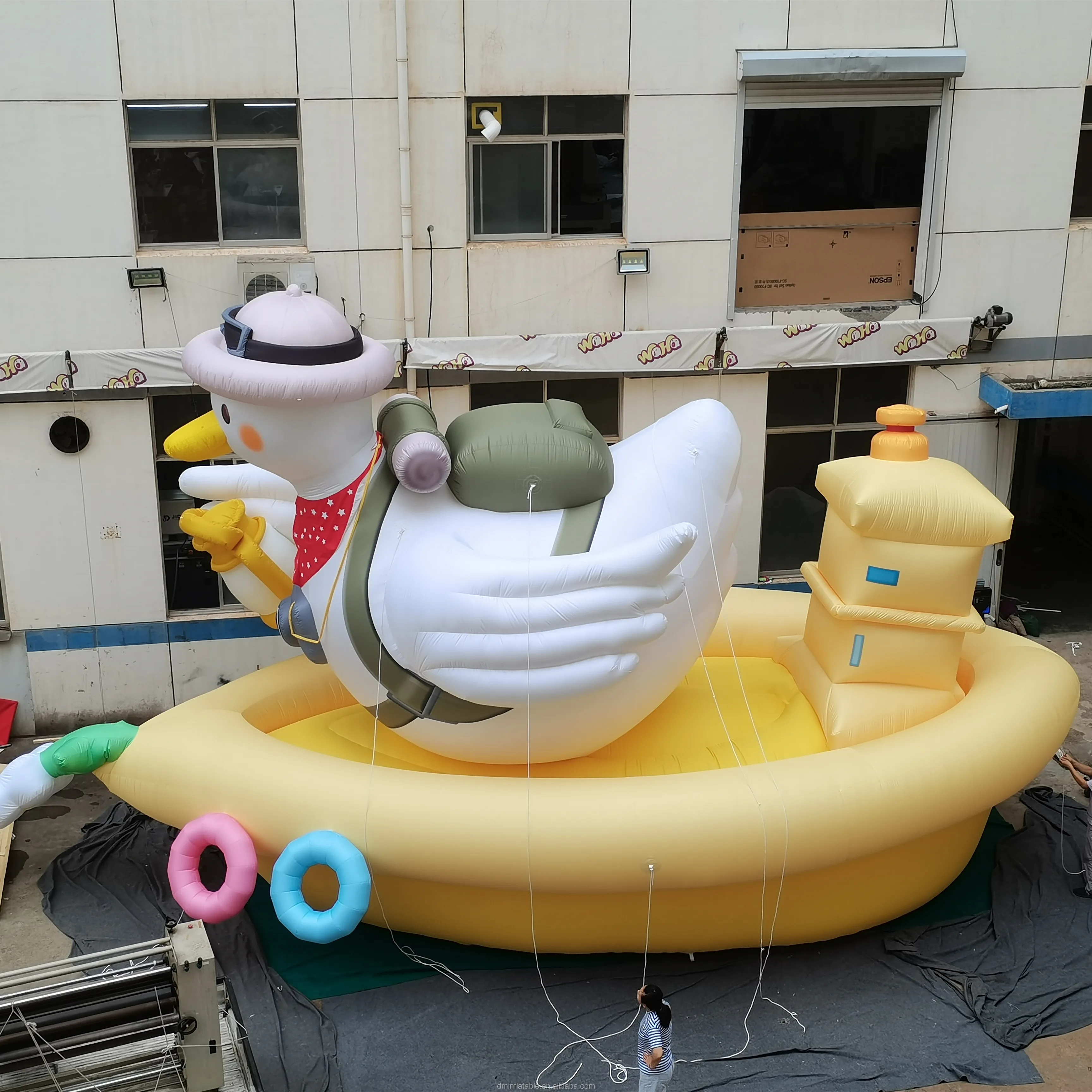 Inflatable Goose Raft Custom Made Inflatable Giant Goose White Swan Model Advertising Model ...