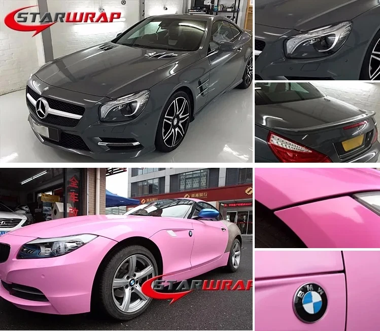 Automotive Vinyl Wrap High Glossy Lake Green Adhesive Vinyl Car Decals