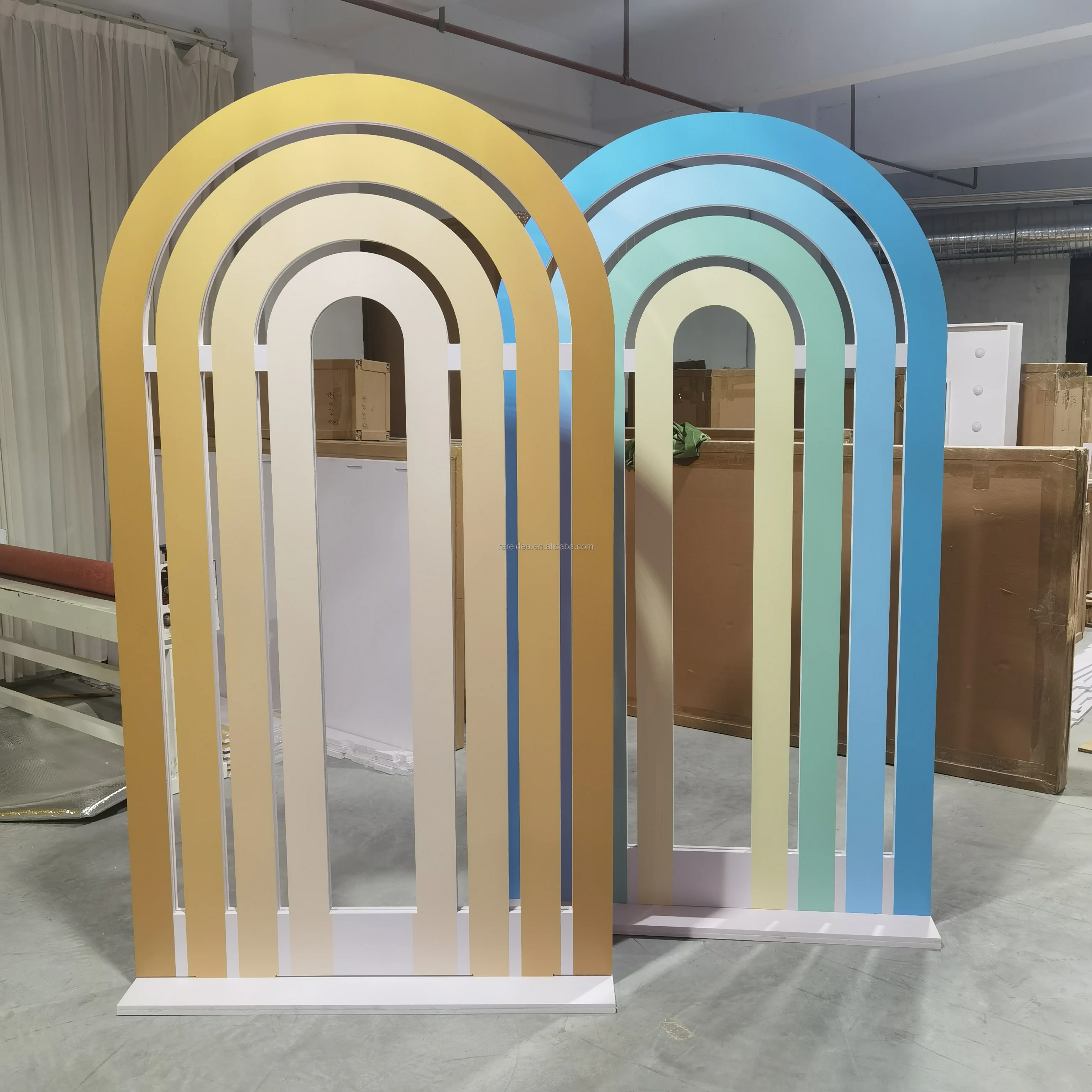 New Design Rainbow Acrylic Backdrop Colorful Backdrop Wedding Colorful Stand
