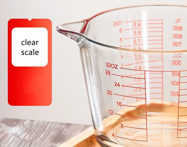 Aeofa Glass Measuring Cup With Scale Heat Resistant Household Food