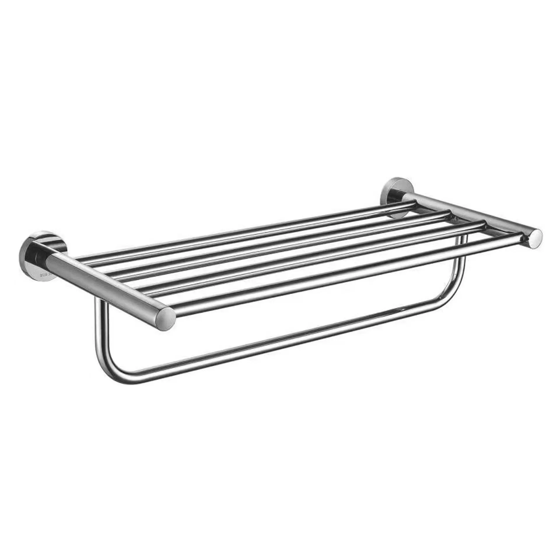 Sus304 Towel Rack Chrome Plated Wall Mount Bathroom Modern Towel Racks