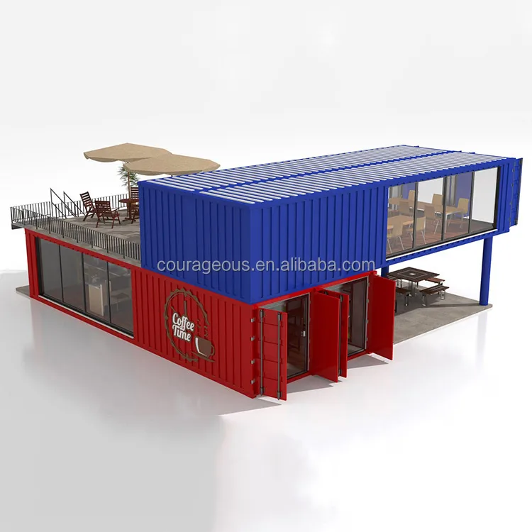 Design Containers Containing Barber Shop and Whisk Beach bar Container Prefab Container Coffe Shop With bar