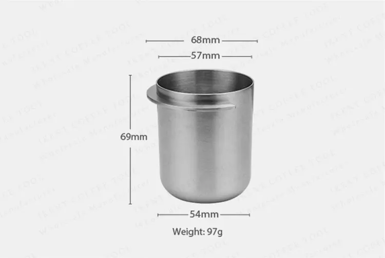 Stainless Steel Coffee Dosing Cup Powder Feeder Part for 58mm Espresso Machine DIY Tools GIFZES Dosing Cup