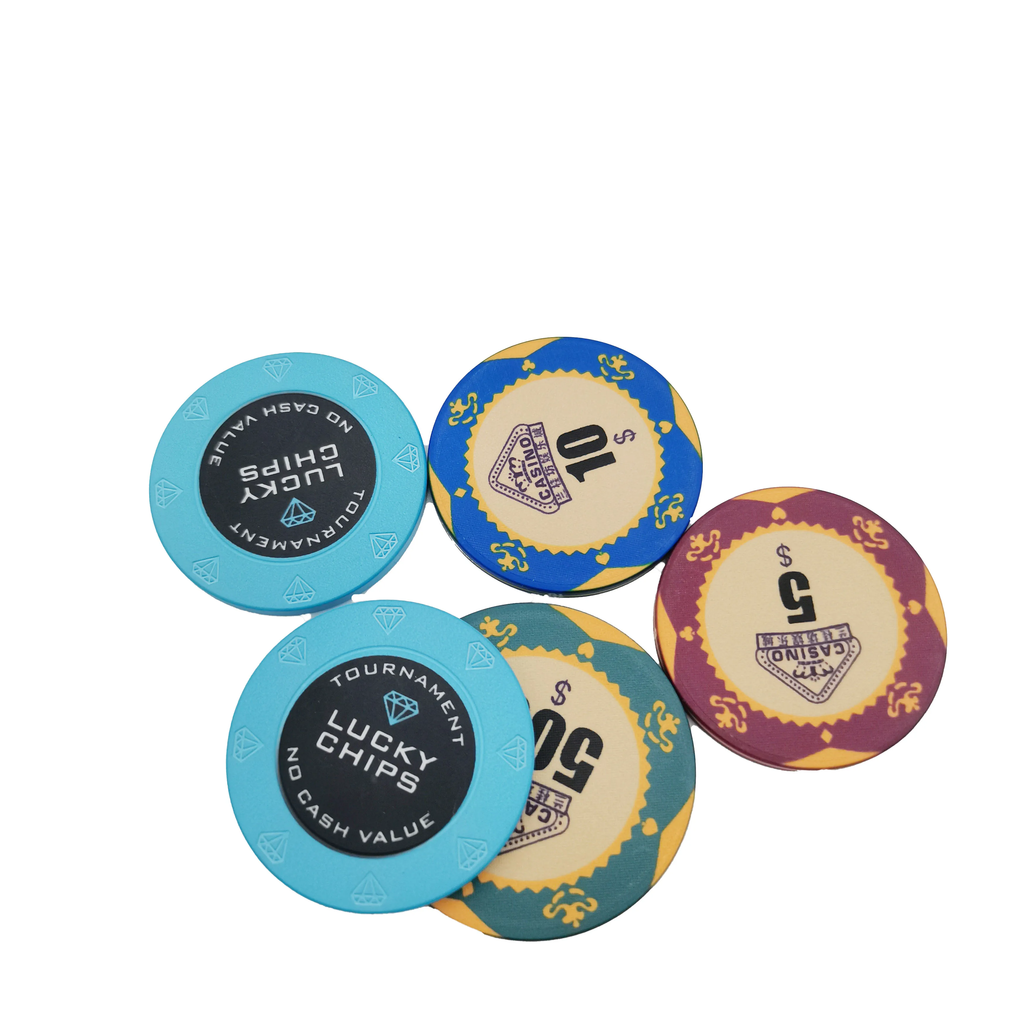 Custom Clay Poker Chips Set Ceramic Poker Chips With Poker Chips Box