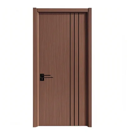 Modern Wood and Aluminum Interior Room Door Fire Prevention Feature for Bedroom Hotel or Apartment Finished Surface