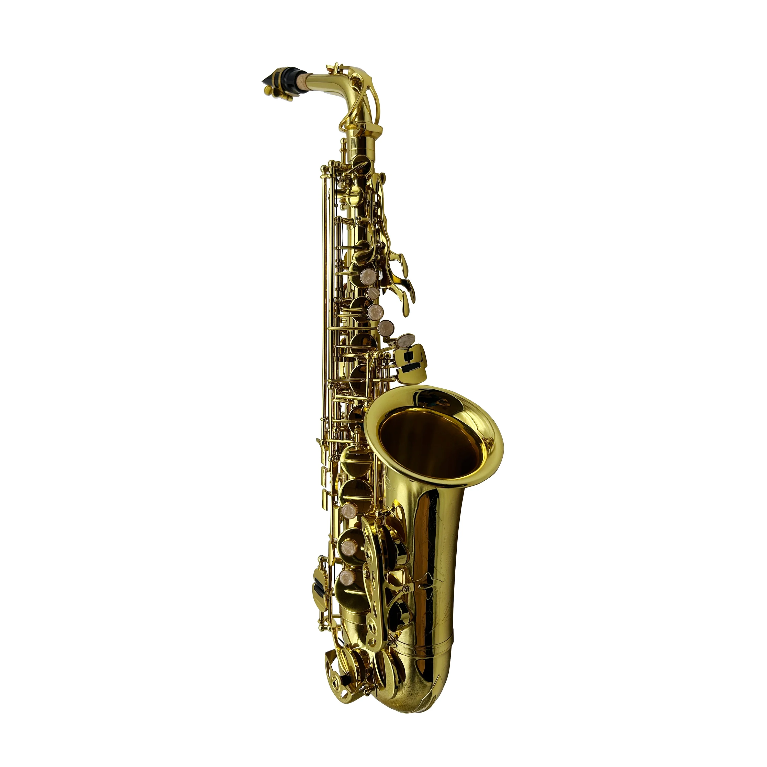 SEASOUND Professional OEM 82Z Style Gold Lacquer Alto Saxophone JYAS102Y2Z with EB Tone Adjustable Premium Quality Instrument