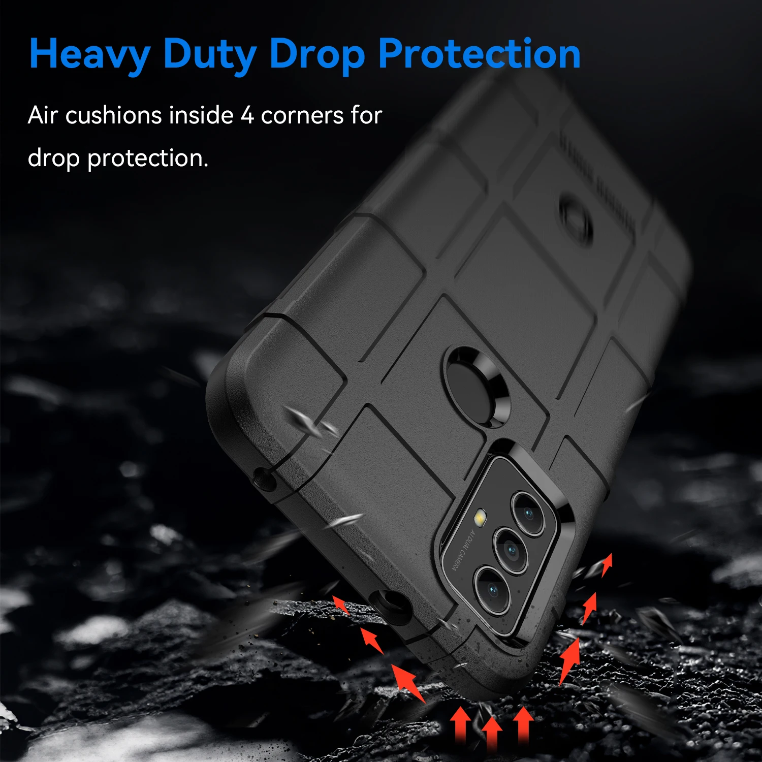 Rugged Shield Tpu Phone case for Motorola G24 Shock Proof Back Cover for Moto G04 Gplay 2024 G Stylus LM014