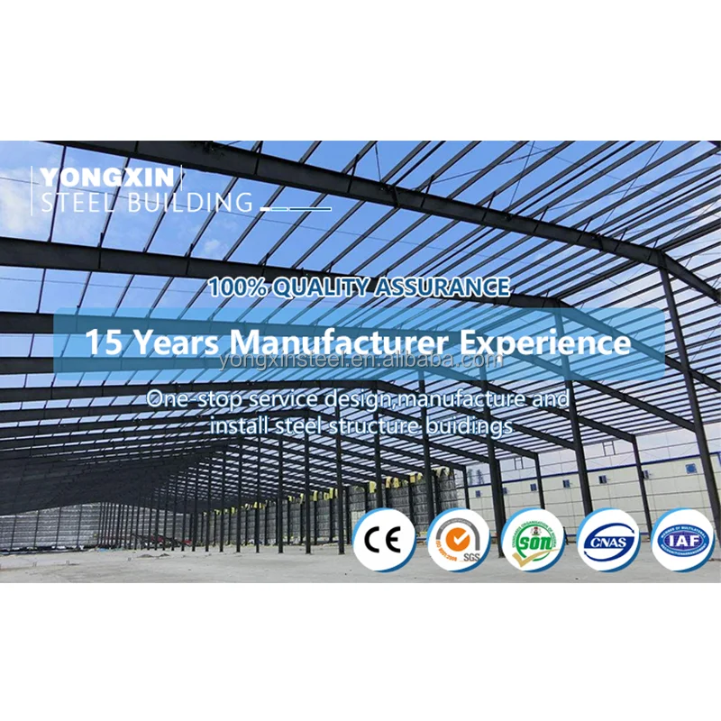 Build Steel Warehouse Engineered for High Rise and Large Span with Hurricane Proof Prefab Steel Structure Workshop