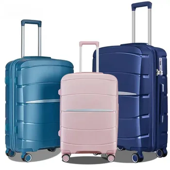 2024 Wholesale New Pp Suitcase 3 Pcs Sets Traveling Hard Shell Luggage