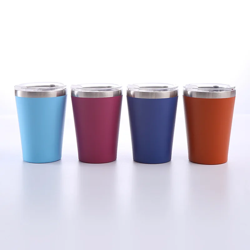 Stainless Steel In-car Thermos Simple Solid Color Spray Plastic Cup ...