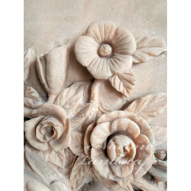 High Quality Hand Carved Stone Flower Statue Relief Sunset Red Marble Nude Woman and Children Relief Sculpture for Sale
