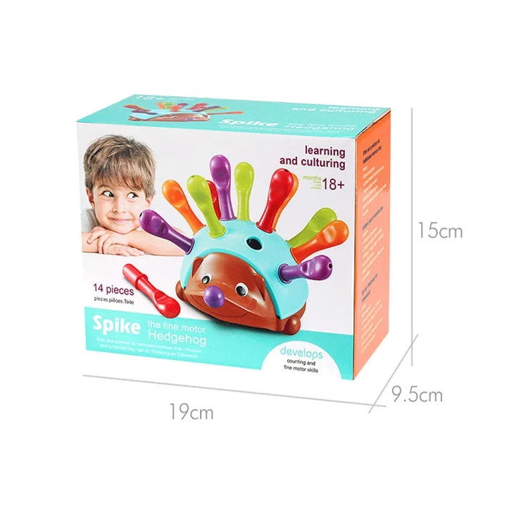 Amazon Hot Selling education cute animal Spike the Fine Motor Hedgehog Toys for Toddlers Kids