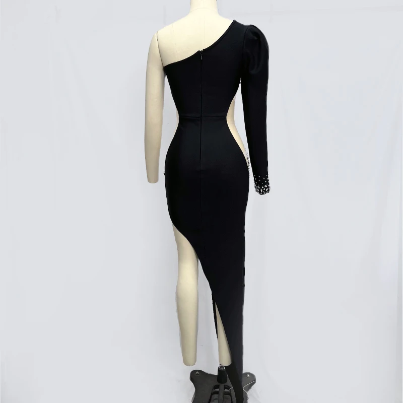 ED2595 Kimshein Wrap Dress Celebrity Clothing Evening Dresses Women Lady  Elegant Sexy Bandage Dress