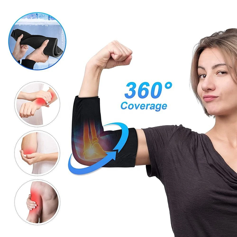 Flexible Soft Gel Ice Pack Arm Cold Compress Sleeve For Injuries Pain Relief And Sports Recovery