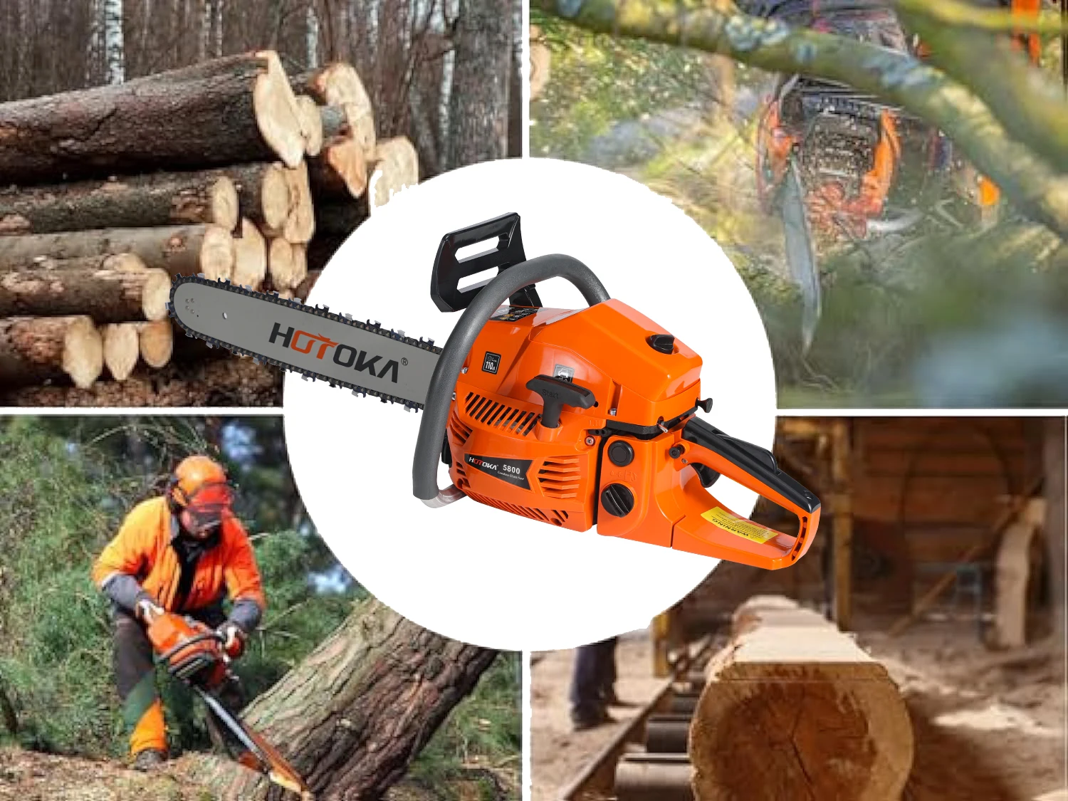 HOTOKA 5800 Gasoline Chainsaw - Professional Wood Cutting