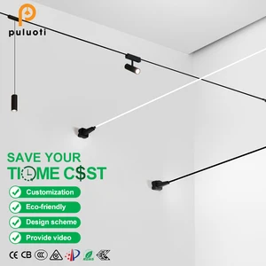 PULUOTI Wholesale Modern Style Skyline Linear LED Wall Washer Cob Chip Track Lights with Aluminum Frame 6m-12m Custom Lengths