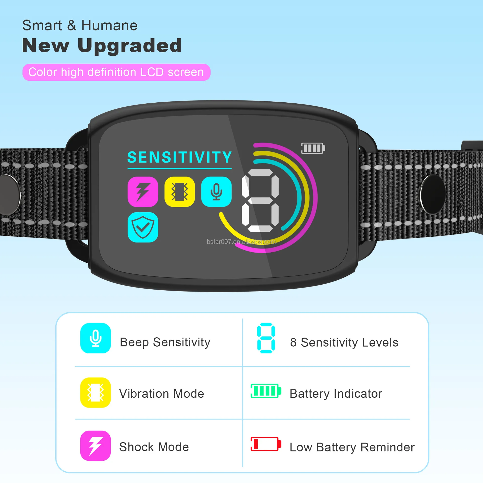 New Smart Automatic Anti Barking Dog Collar Hd Digital Display Ip67