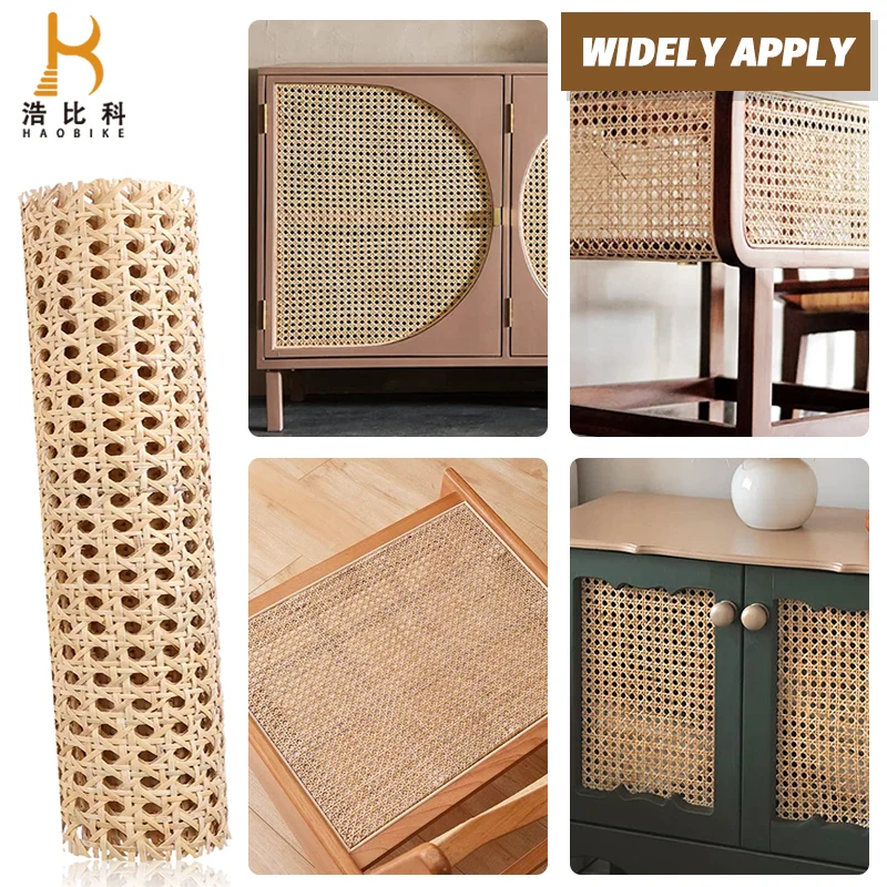 Free Samples Factory Stock Rattan Cane Webbing Roll Rattan Webbing Synthetic Natural Rattan Roll Raw Material Sheet Core Webbing