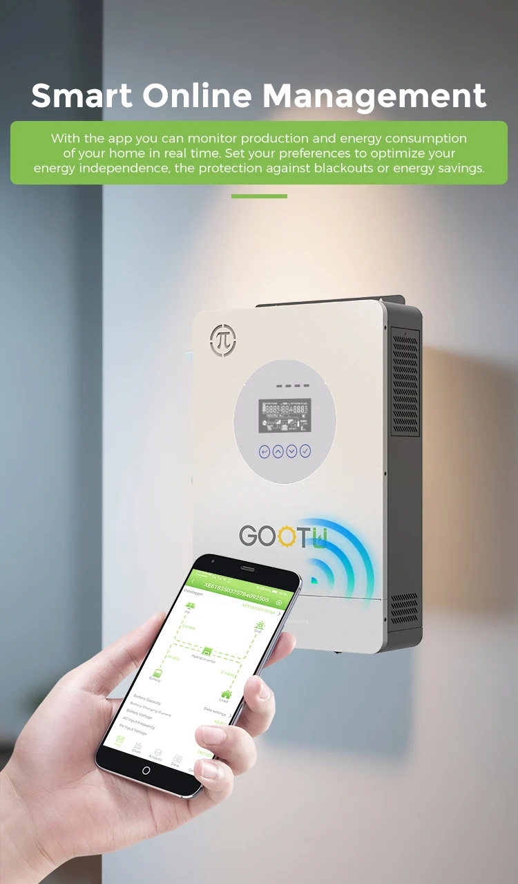 Hybrid Inverter GOOTU 24V 220V 3600W Solar Wi-Fi