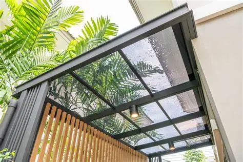 Modern Design UV Protected Clear Solid Polycarbonate Roof Panel & Corridor Awning Sun Sheets UV Corridor Awning