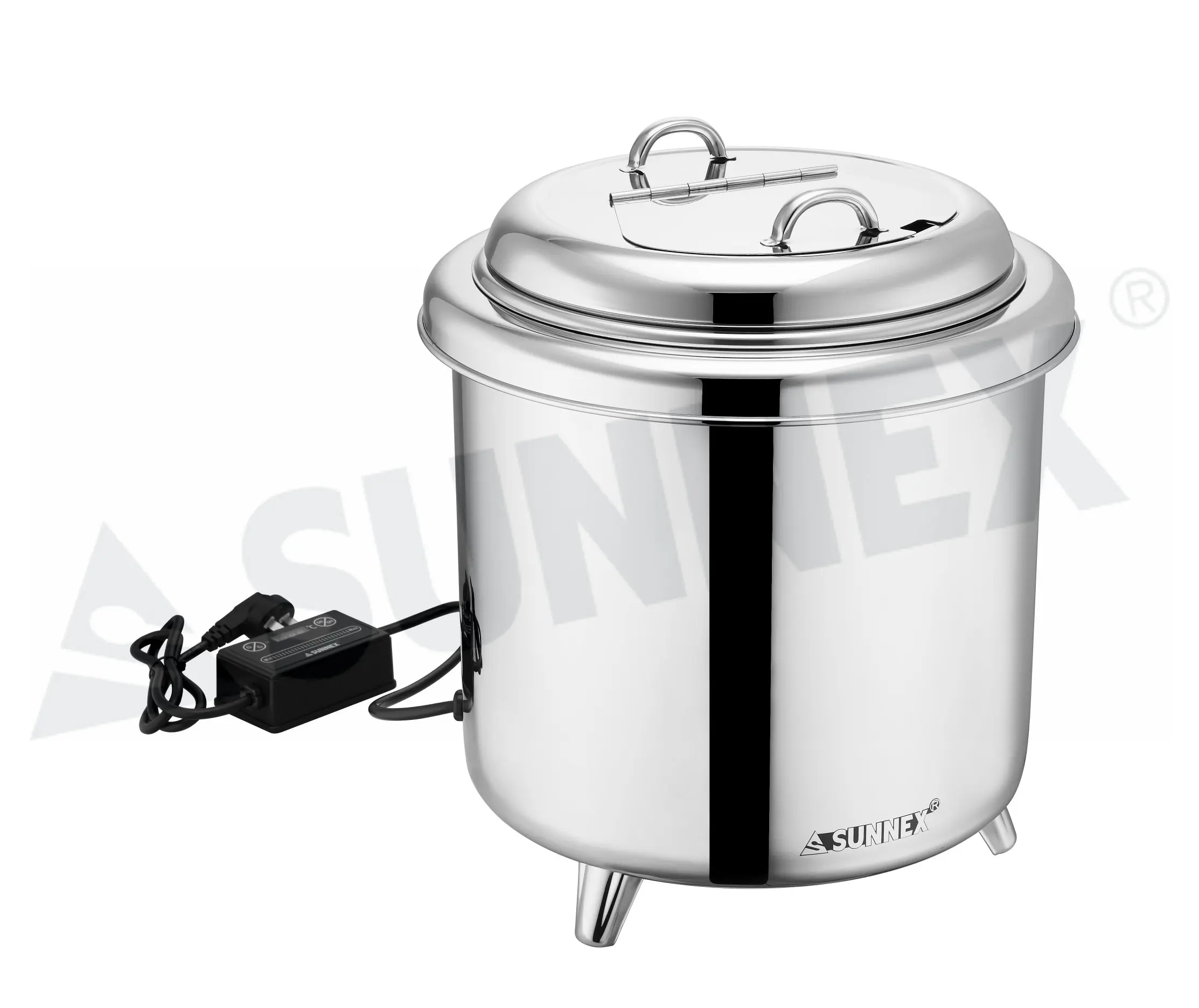 Electric Soup Warmer Stainless Steel Cover & Water Jacket With Ladle -  Sunnex Products Ltd.