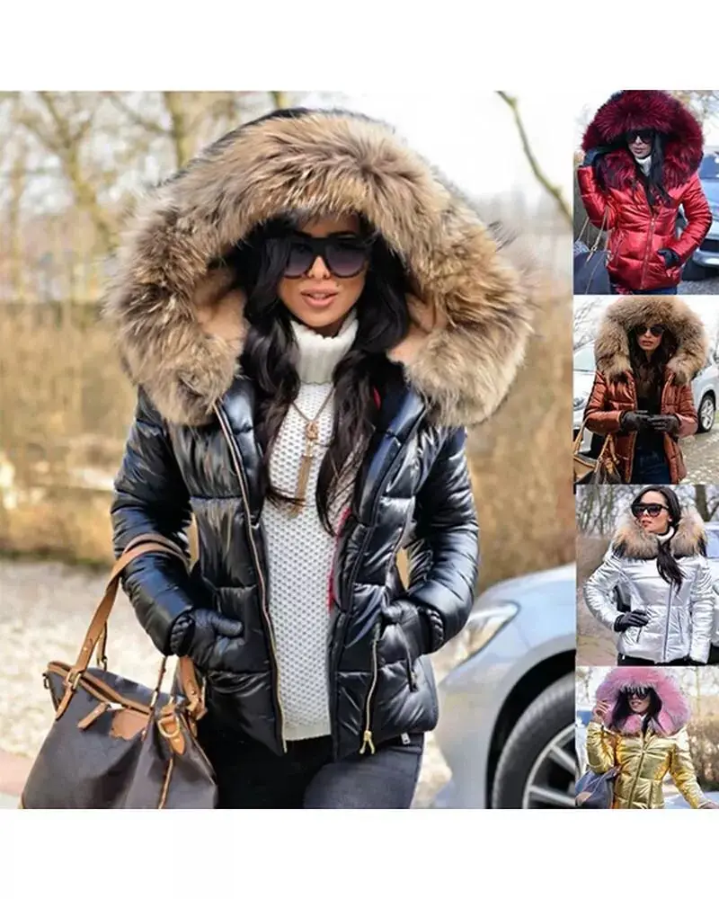 winter jacket women 2022 female coat Hooded Slim Outwear woman