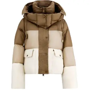 Custom Logo Women's Lightweight Down Jacket with Hooded Winter Warm Coat Women's Down Coat