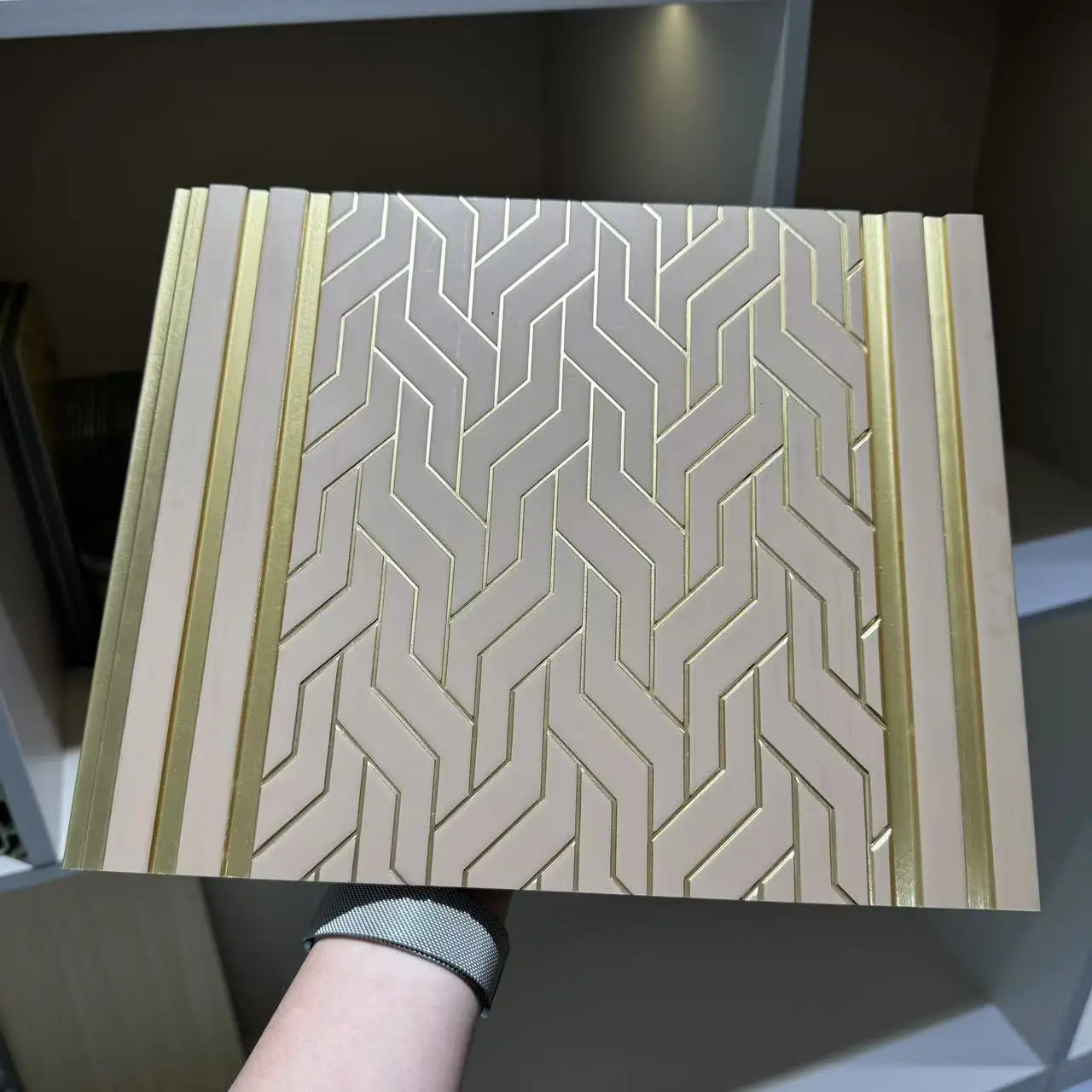 High Quality Easy Installation Modern Design Decorative PS Fluted Wall Panel