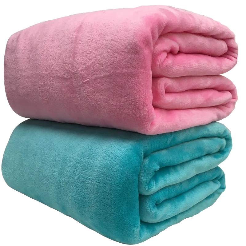 Customized Color Flannel Fleece Throw Microfiber Ultra Soft Throw