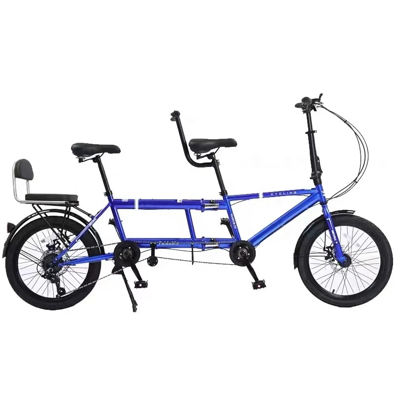 Folding Tandem Bicycle for Persons 7-Speed Family Bike