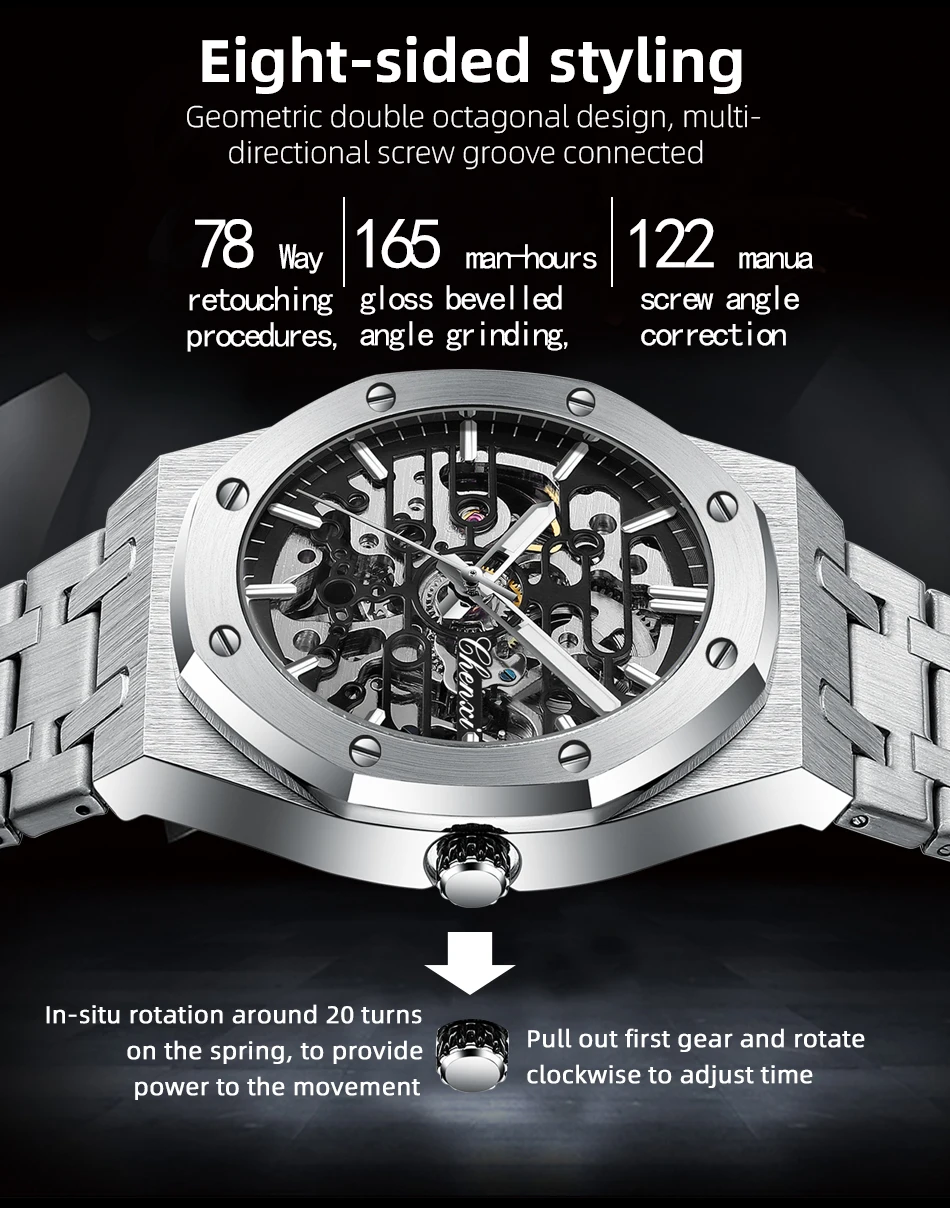 CHENXI 8848 Tourbillon Mechanical Watch for Men - Waterproof