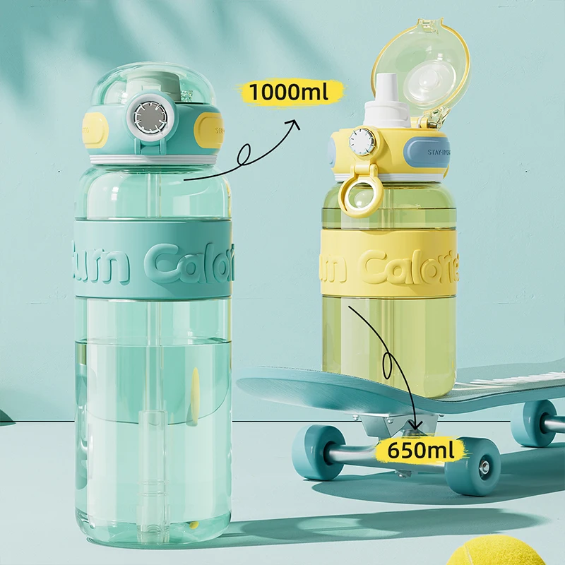 Jeko&jeko 650ml Upgraded Tritan Material Leak Proof Kawaii Water Bottle ...