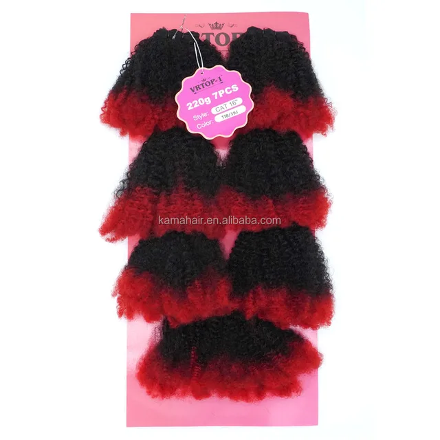 KAMA Soft Futura Hair Blended Bundles Afro Kinky Mixed Blended Human Hair with Closure for Women's Custom Wigs