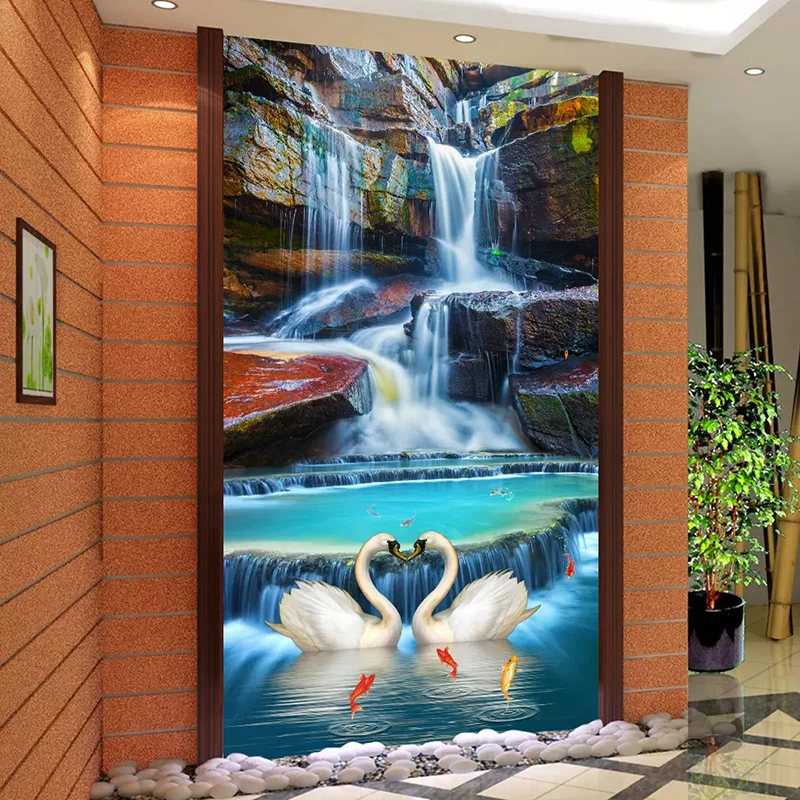 Waterfall Pool Stage 00094 Floor Decals 3D Wallpaper Wall Mural Sticke   IDecoRoom