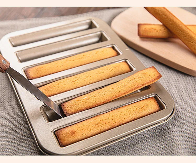 6 Cavity Financier Cake Baking Pan Breadstick Cornstick - Temu