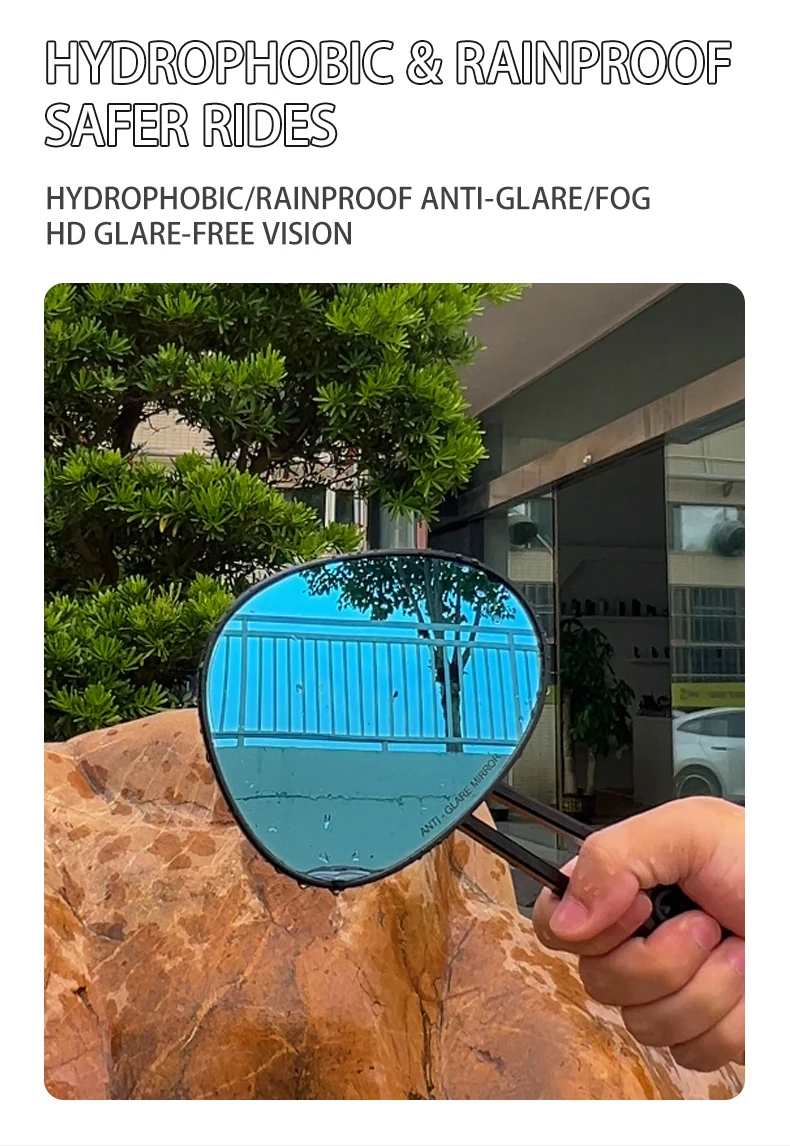 product smnu motorcycle mirror with expansion ball head base handlebar mirror hydrophobic motorcycle aluminum alloy rear view mirror-5