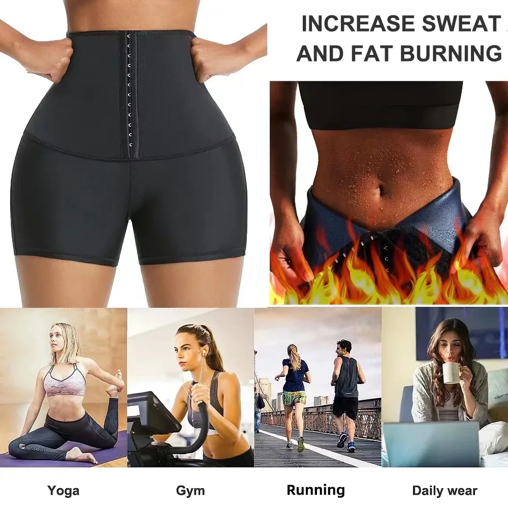 Women's Sweat Sauna Pants High Waist Weight Loss Slimming Pants Control ...
