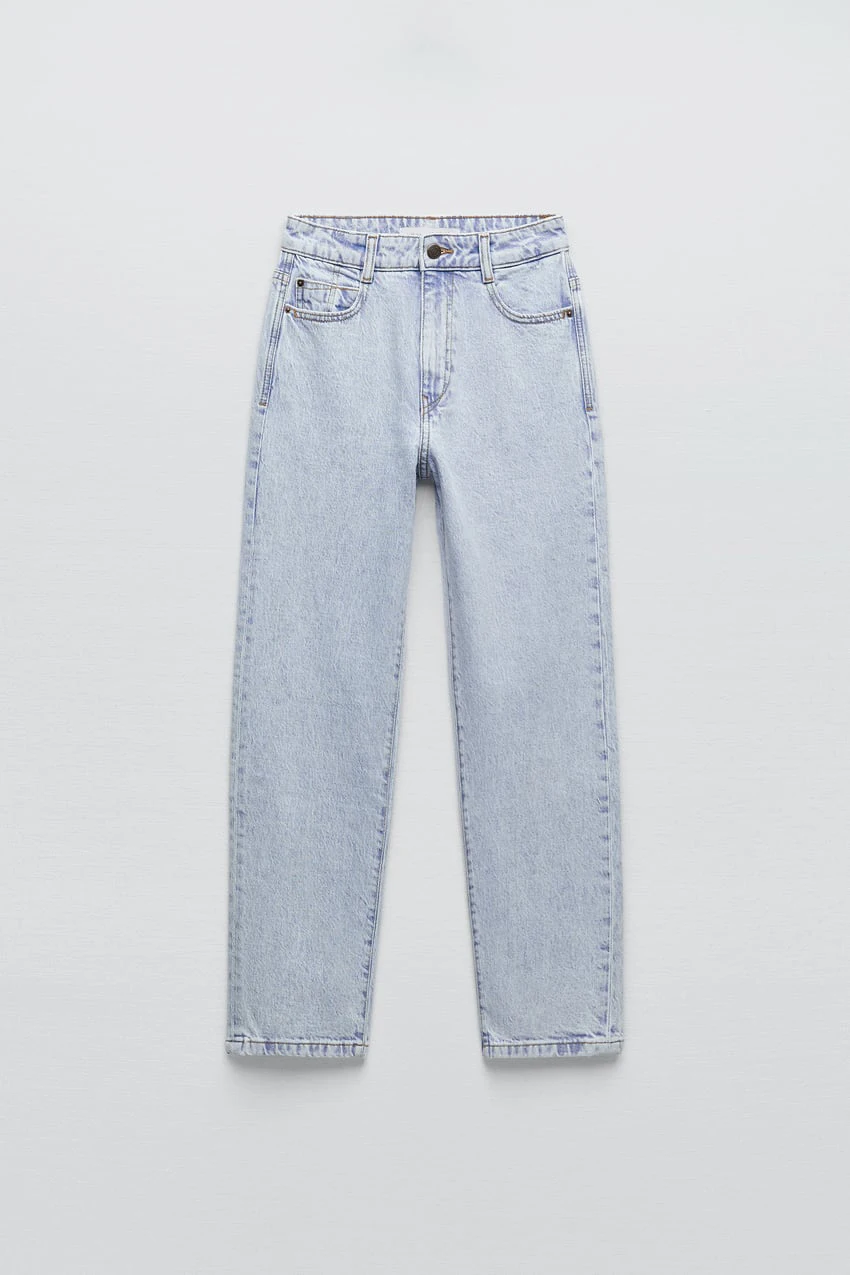 Women New Style Hot Sale Custom Casual High Waisted Ripped Mom Jeans